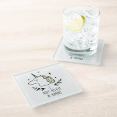 Ik geloof niet in mensen glazen onderzetter (Schuin)