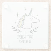 Ik geloof niet in mensen glazen onderzetter (Achterkant)