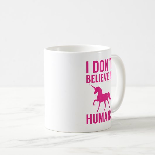 Ik geloof niet in mensen koffiemok (Voorkant rechts)