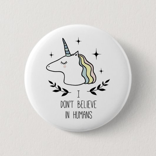 Ik geloof niet in mensen ronde button 5,7 cm (Voorkant)