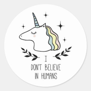 Ik geloof niet in mensen ronde sticker