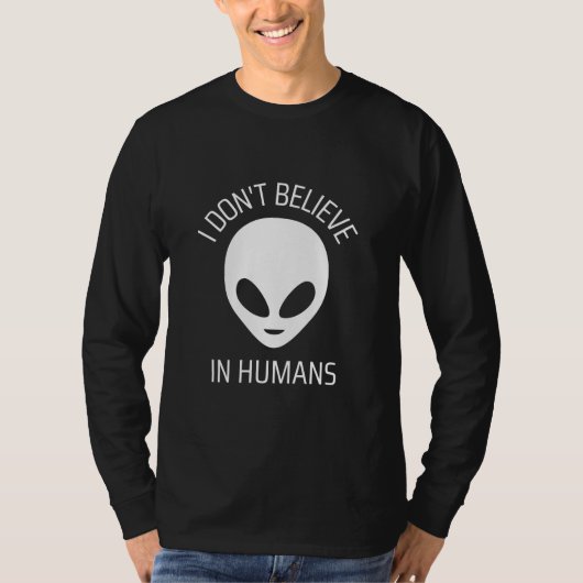 Ik geloof niet in mensen T-shirt (Voorkant)