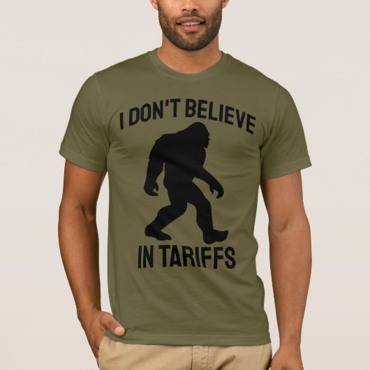 Ik geloof niet in tarieven - Funny Bigfoot T-shirt (Voorkant)
