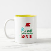 Ik geloof nog steeds in de kerstman tweekleurige koffiemok (Links)