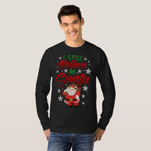 Ik geloof nog steeds in Santa Bag of Toys Schattig T-shirt (Voorkant volledig)