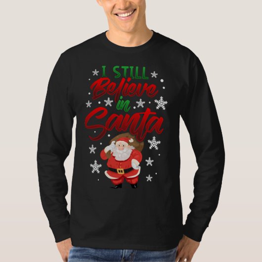 Ik geloof nog steeds in Santa Bag of Toys Schattig T-shirt (Voorkant)