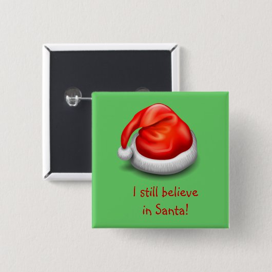 Ik geloof nog steeds in Santa Button (Voorkant /achterkant)
