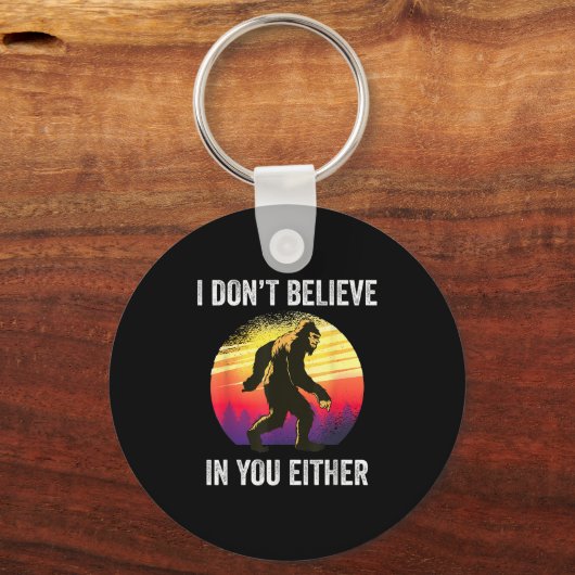 Ik geloof ook niet in jou, Bigfoot Silhouette F Sleutelhanger (Voorkant)