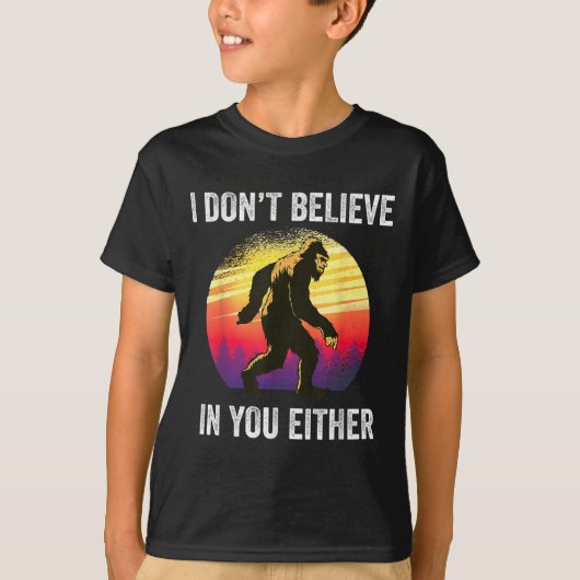 Ik geloof ook niet in jou, Bigfoot Silhouette F T-shirt (Voorkant)