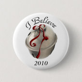 Ik geloof Reindeer Bell Button (Voorkant)