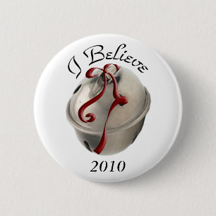 Ik geloof Reindeer Bell Button