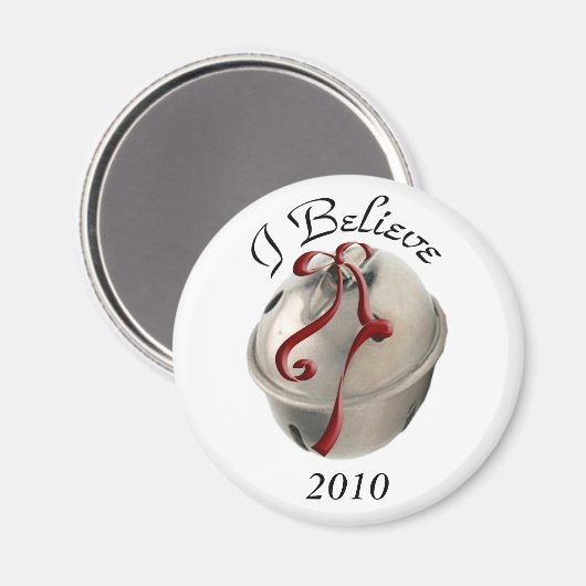 Ik geloof Reindeer Bell Magnet (Voorkant / Achterkant)