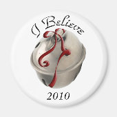 Ik geloof Reindeer Bell Magnet (Voorkant)