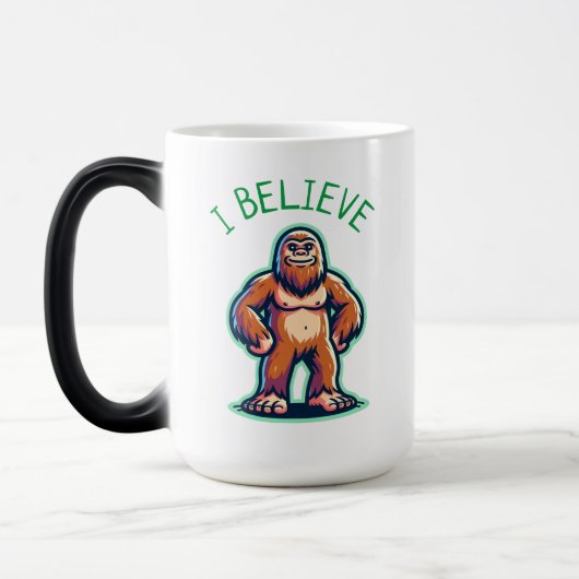 Ik geloof Sasquatch Bigfoot Magische Mok (Links)