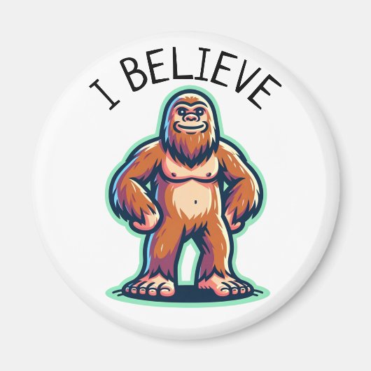 Ik geloof Sasquatch Bigfoot Magneet (Voorkant)