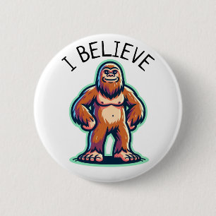 Ik geloof Sasquatch Bigfoot Ronde Button 5,7 Cm