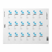 Ik geloof! Schattige blauwe Nessie Etiket (Full Sheet)