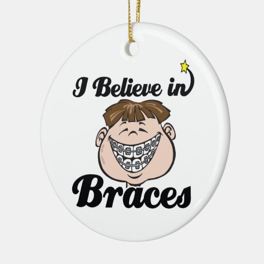 ik geloof tussen haakjes keramisch ornament (Links)