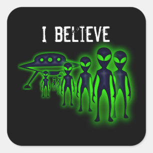 Ik geloof ufo en aliens Sticker