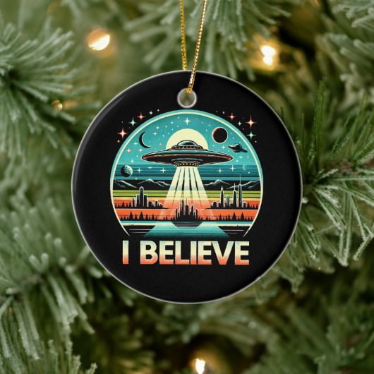 Ik geloof - UFO Keramisch Ornament (Boom)