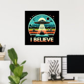 Ik geloof - UFO Poster (Thuiskantoor)