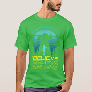 Ik geloof UFO Print vintage T-shirt