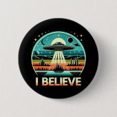 Ik geloof - UFO Ronde Button 5,7 Cm (Voorkant)
