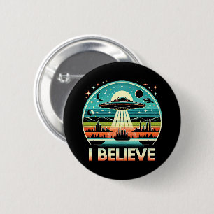 Ik geloof - UFO Ronde Button 5,7 Cm