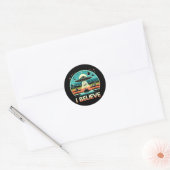 Ik geloof - UFO Ronde Sticker (Envelop)