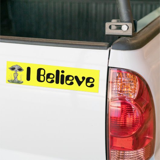 Ik geloof van Alien Bumpersticker (Op Truck)