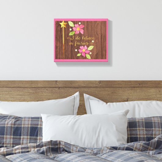 Ik geloof wel in Fairies Canvas (Insitu (Slaapkamer))