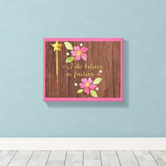 Ik geloof wel in Fairies Canvas (Insitu (Houten vloer))