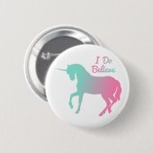 Ik geloof wel in Unicorns Ronde Button 5,7 Cm (Voorkant /achterkant)
