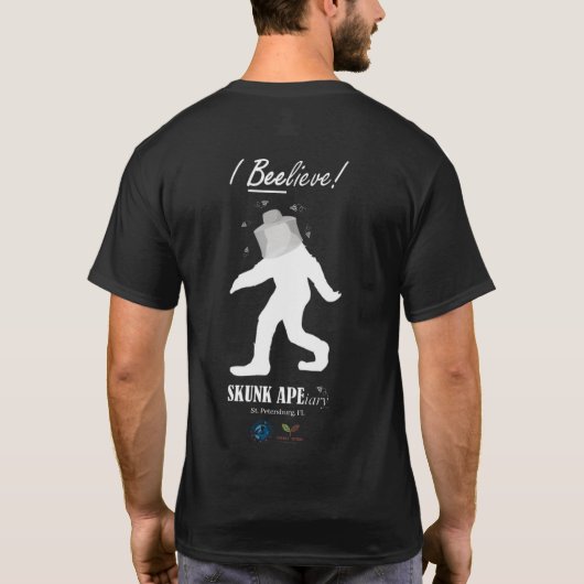 "Ik geloof" witte logo T-shirt (Achterkant)