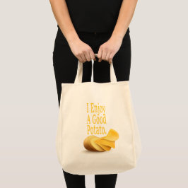 Ik geniet van een goede aardappel grappige voedsel tote bag