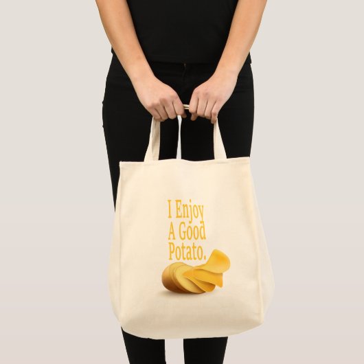Ik geniet van een goede aardappel grappige voedsel tote bag (Voorkant (product))