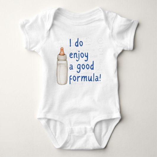 Ik geniet van een goede formule, Wiskunde Baby Bod Romper (Voorkant)