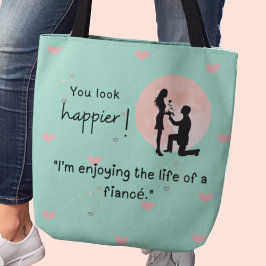 Ik geniet van het leven van een verloofde tote bag