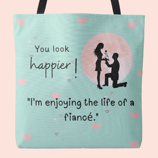 Ik geniet van het leven van een verloofde tote bag
