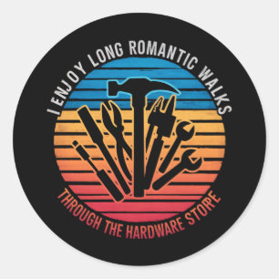 Ik geniet van lange Romantische looptijden door de Ronde Sticker