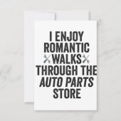 Ik geniet van Romantische loopjes die de automatis Bedankkaart (Voorkant)