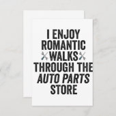 Ik geniet van Romantische loopjes die de automatis Bedankkaart (Voorkant / Achterkant)