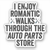 Ik geniet van Romantische loopjes die de automatis Sticker (Voorkant)