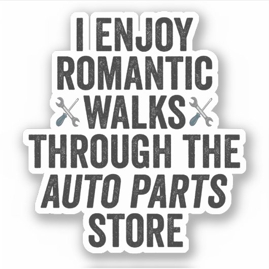 Ik geniet van Romantische loopjes die de automatis Sticker (Voorkant)