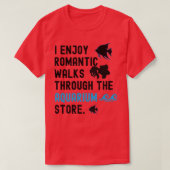 Ik geniet van Romantische wandelingen door de aqua T-shirt (Design voorkant)