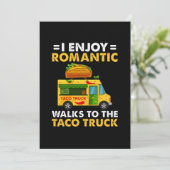Ik geniet van romantische wandelingen naar de Taco Save The Date (Staand voorkant)