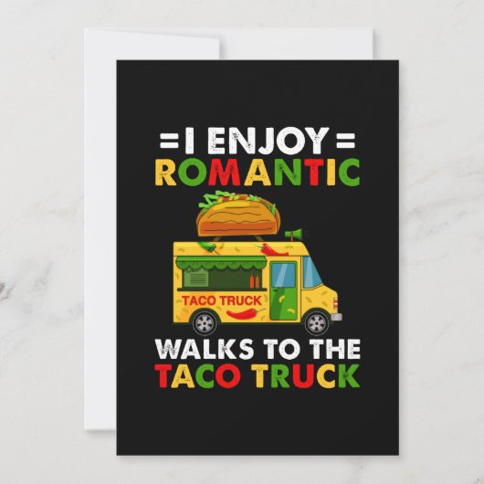Ik geniet van romantische wandelingen naar de Taco Save The Date (Voorkant)