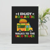 Ik geniet van romantische wandelingen naar de Taco Save The Date (Staand voorkant)