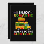 Ik geniet van romantische wandelingen naar de Taco Save The Date (Voorkant / Achterkant)