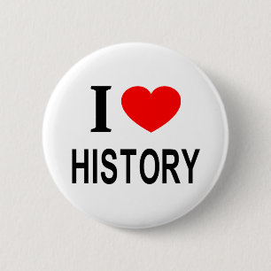 Ik ❤️ GESCHIEDENIS IK HOU VAN GESCHIEDENIS IK HEB  Ronde Button 5,7 Cm